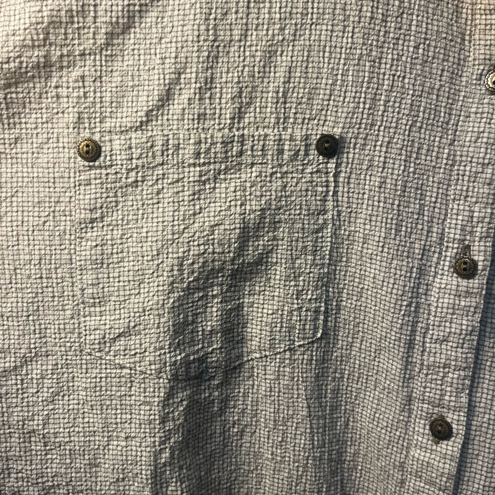 Free People Textured Grid Point Oversized Button-Up Shirt (118) - Picture 6 of 13